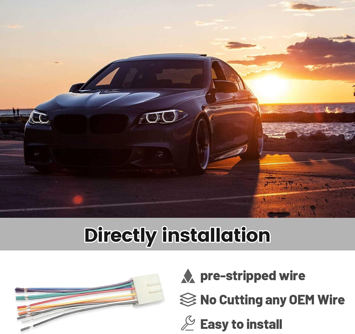 1992-2012 RED WOLF Car Radio Wiring Harness Connector Adapter Aftermarket Stereo Install Adaptor Compatible