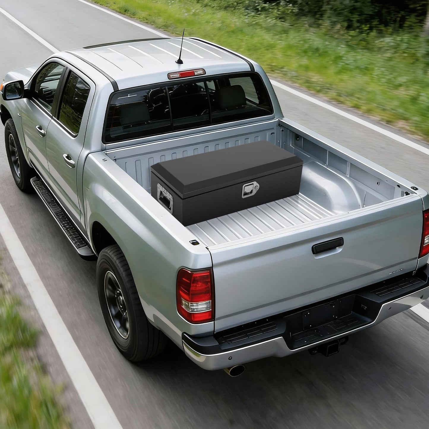 39'' Heavy Duty Steel Truck Bed Tool Box | Extra Large Tool Chest with Double Locking System & Gas Lift Struts | All-Weather, Anti-Theft Storage for Full-Size Pickup Trucks, Trailers & RVs