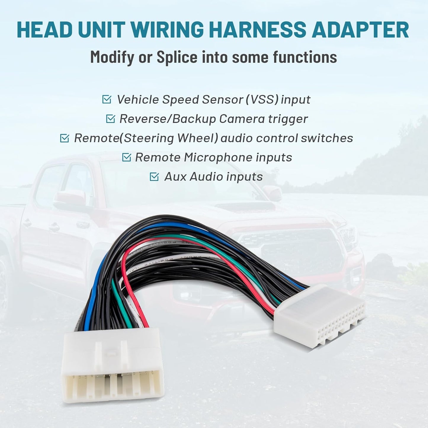 28-Pin 2012-2018 Camry/RAV4/Corolla/4Runner, NuIth Aftermarket Stereo Installation Wire Harness for Toyota Add