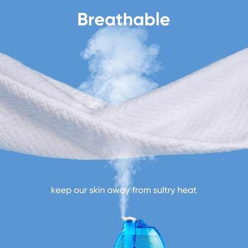 Hanherry Waterproof Mattress Protector - Queen Size Cooling Cover with 3D Air Fabric | Soft & Breathable