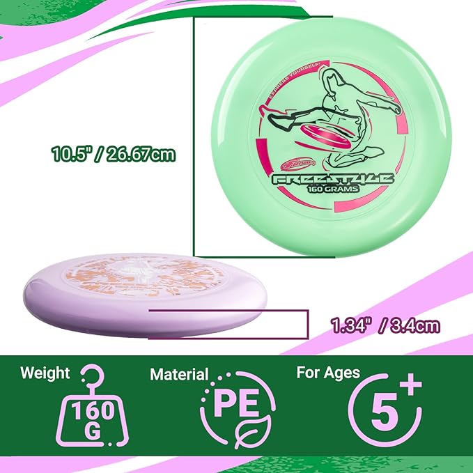 Wham-O Frisbee Ultimate Training Disc, Sports Flying Disc 160g, 10.5 Inch Durable and Flexible Compedition Disc for Outdoor Beach Backyard Family Fun