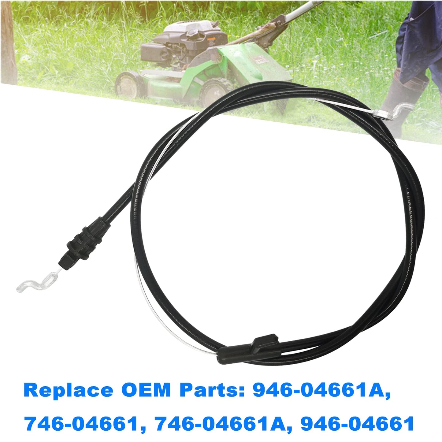 AILEETE Control Cable 946-04661A for MTD, Troy-Bilt, Craftsman, Yard Machines, Cub Cadet, Yard Man, Bolens, Murray Lawn Mowers, Replaces 746-04661, 746-04661A, 946-04661