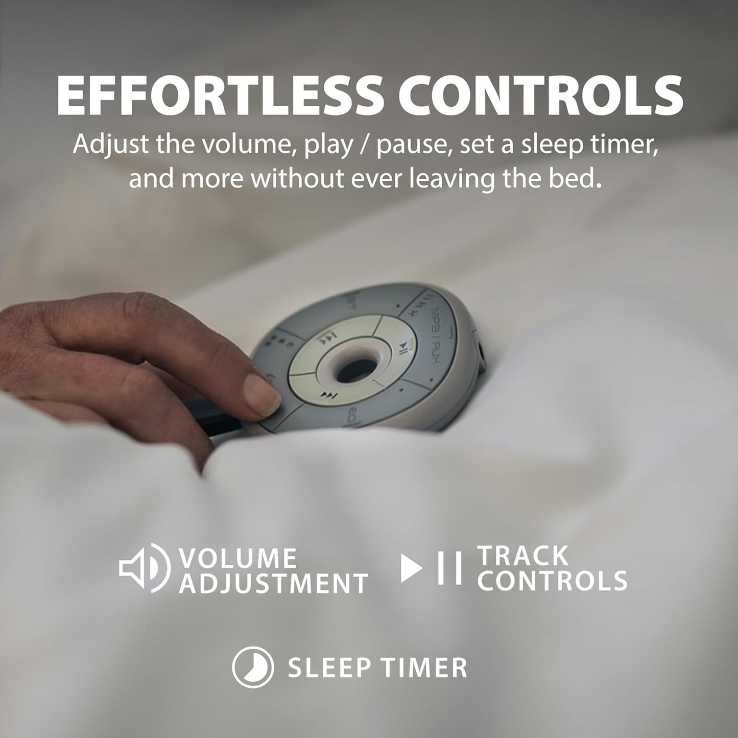 Avantree Slumber - Pillow Speaker for Sleeping, Private Audio with Built-in White Noise, Bluetooth & AUX Support