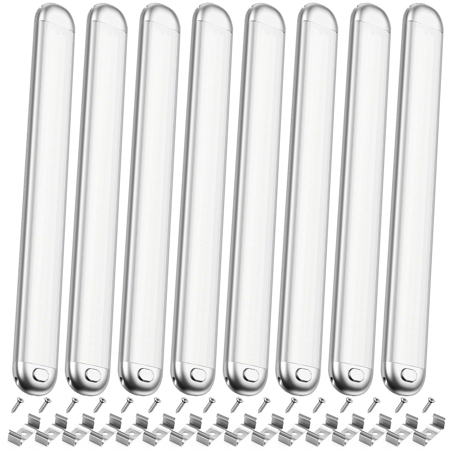 SEALIGHT 12V LED Interior Light Bar 1500LM 8W White Aluminum (Pack of 8)