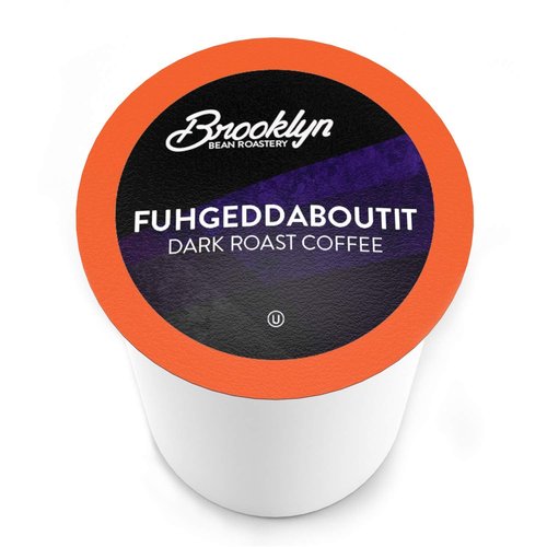 Brooklyn Beans Fuhgeddaboutit Gourmet Coffee Pods - Bold Dark Roast for Keurig 2.0, 40 Count