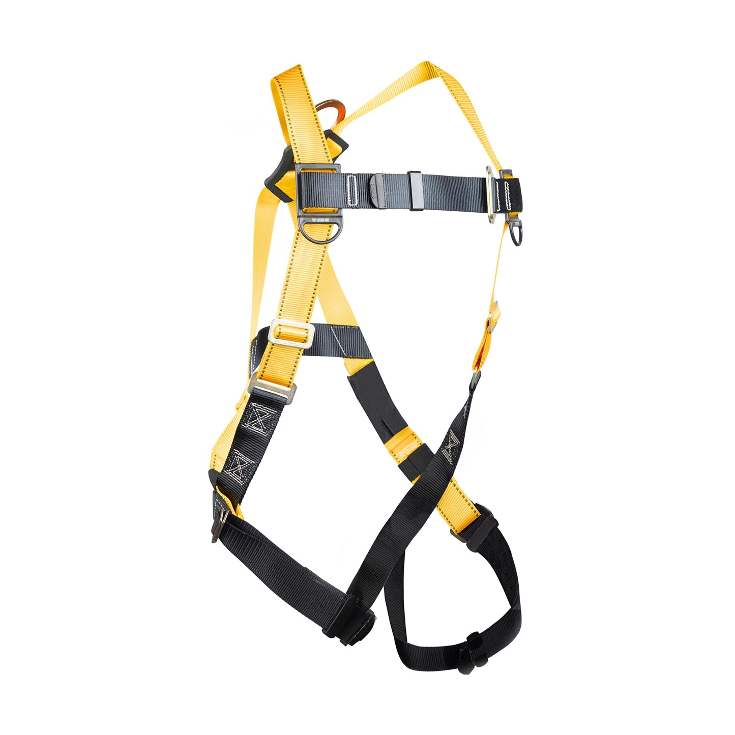 Guardian 00815 Rooftop Safety Kit - 50 ft Vertical Lifeline Assembly | Reusable Temper Anchor | Full Body Harness | Yellow Storage Bucket