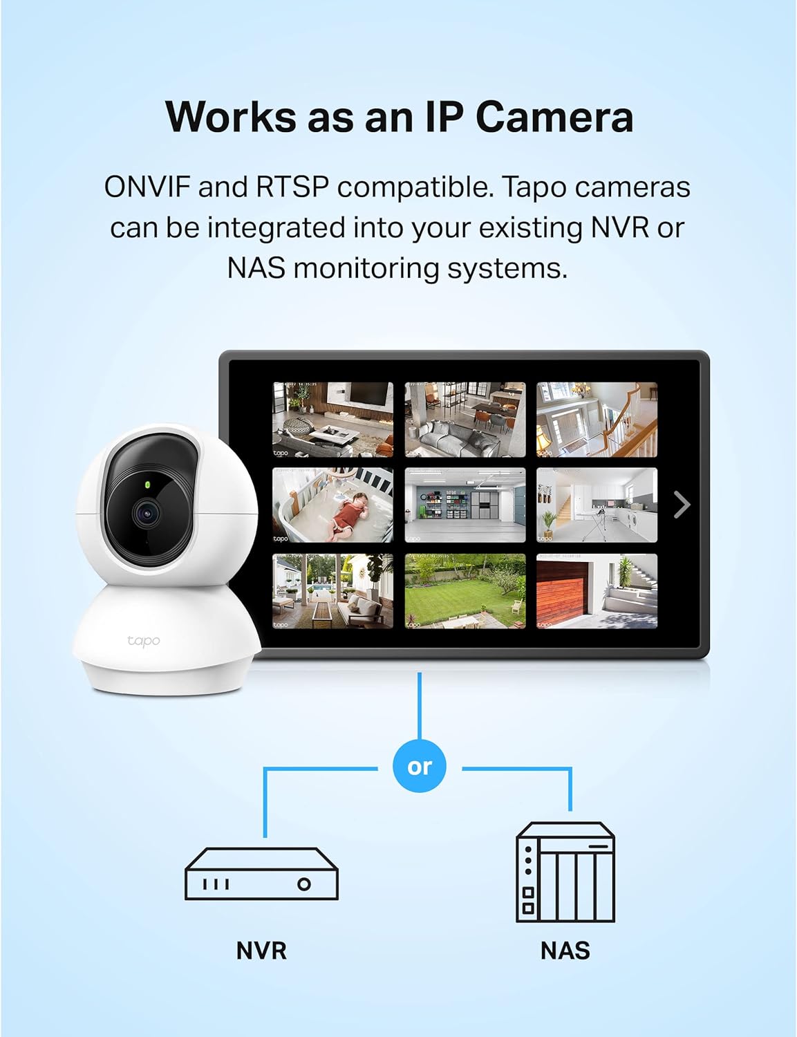 Tapo 2K 2-Way 256 (C210) TP-Link Pan Tilt Security Camera for Baby Monitor, Dog Camera w/Motion Detection, Audio Siren