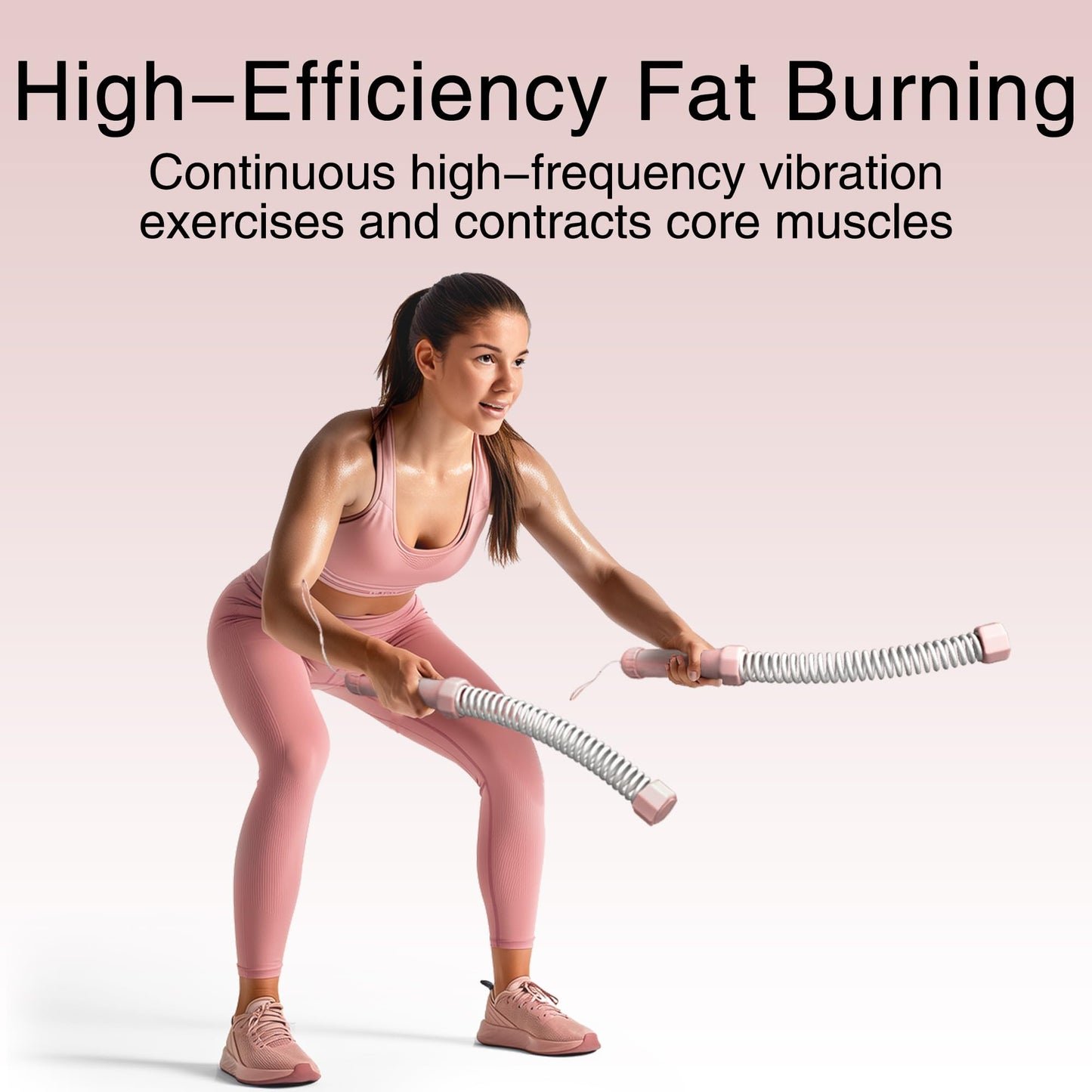 2PCS Weighted Ropeless Battle Ropes, 3.5 lbs in total, Heavy Duty Workout Rope for Home Gym with Training Poster, Portable Workout Rope for Strength Training, HIIT, Cardio, Non-Slip Grip, Fitness Equipment for Men & Women
