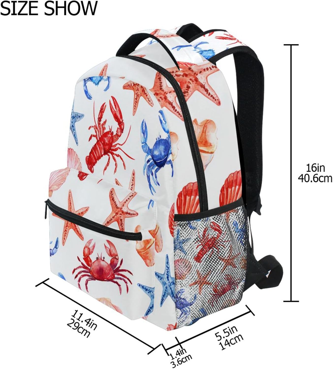 Krafig Backpacks Backpack Daypack Cute Lobsters Crabs Boys Girls Kids School Bookbag, School Bag Travel