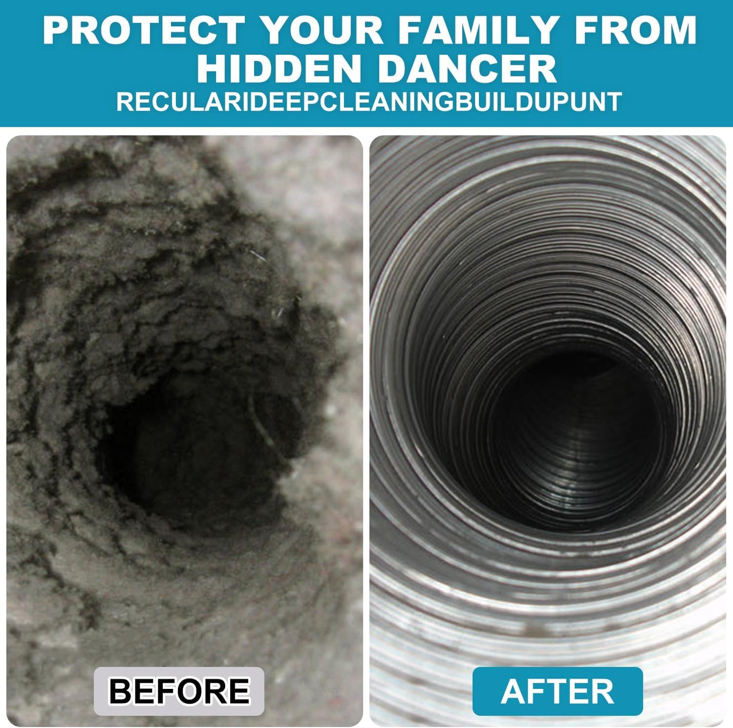 Sealegend 40 Feet Dryer Vent Cleaner Kit - Upgraded Flexible Brush with Drill Attachment for Easy Lint Removal