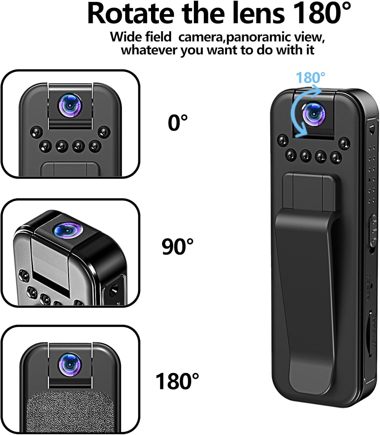 realexist 1080P Mini Body Camera with Audio & Video Recording - Small POV Cam - Wearable Personal Portable Cameras