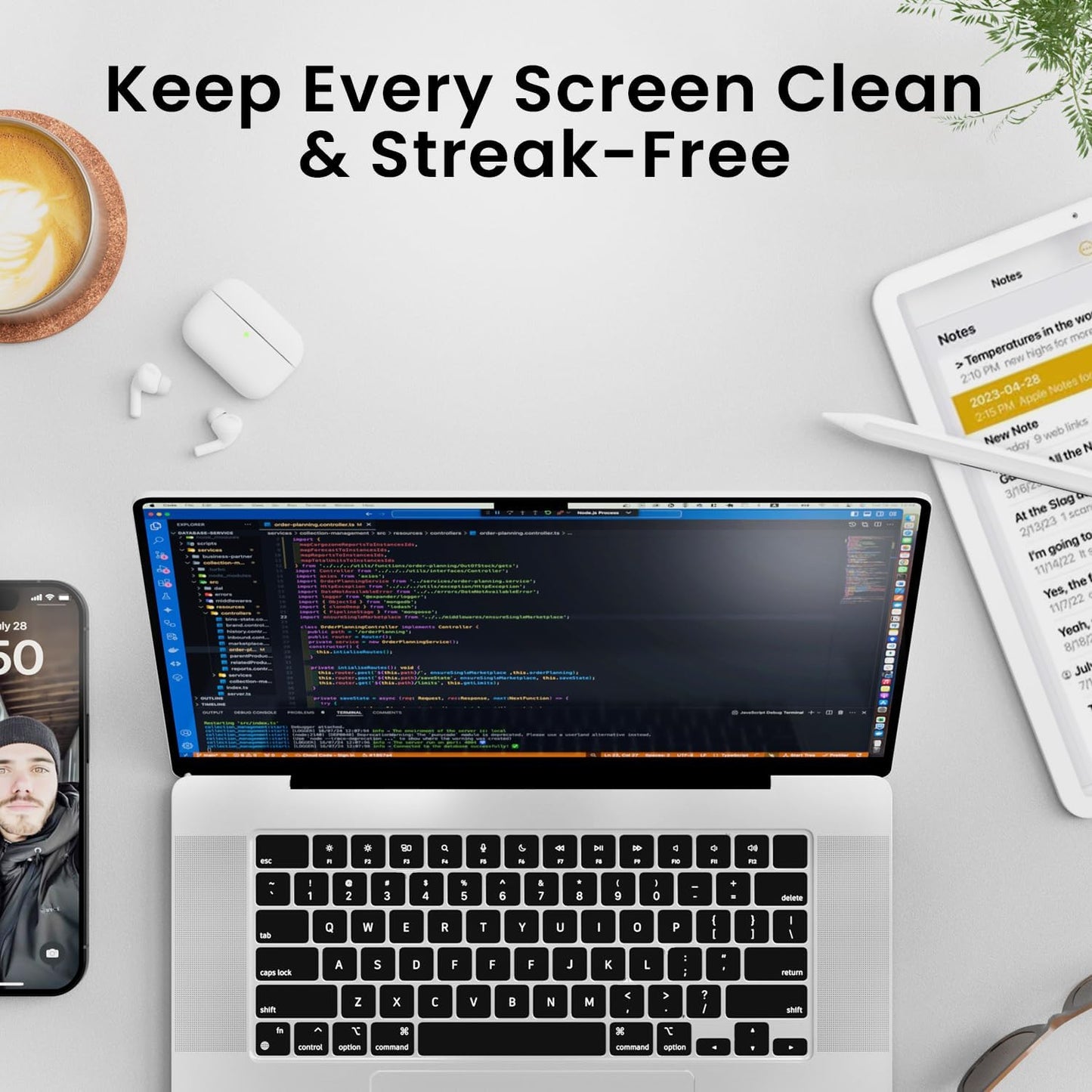 EVEO TV Screen Cleaner Spray (Streak-Free) TV Screen Cleaner for Smart TV, LCD, LED, OLED | Computer Screen Cleaner