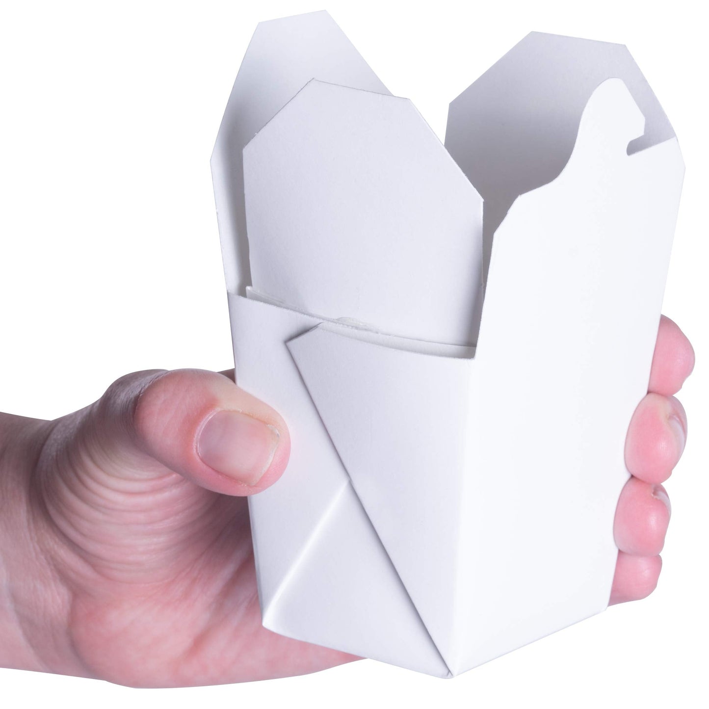 100% Recyclable 8oz White Small Chinese Take Out Boxes 50pk. Leakproof Greaseproof To-Go Containers For Restaurants Event Parties Food Service. Value Bulk Pack Microwaveable and Stackable Meal Pails.