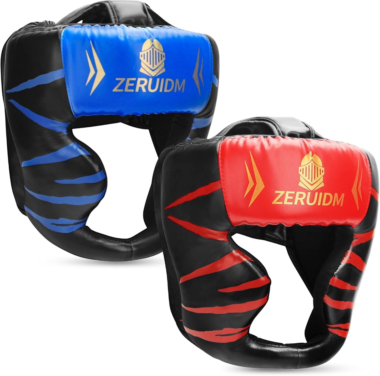 2 Pack Boxing Headgear for Adult Youth Kids, Thickened Training Sparring Head Guard, Adjustable MMA Helmet for Kickboxing, Muay Thai, Boys Gift