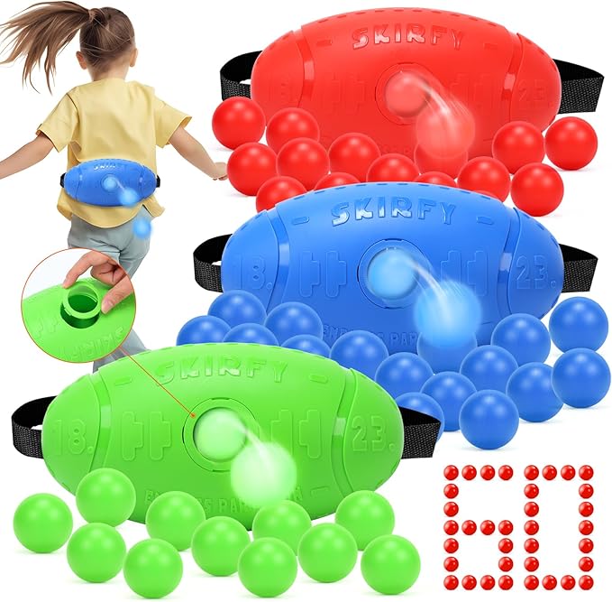 Skirfy Shaking Swing Balls Party Game,3 Pack Floor Game Party Favor Carnival Birthday Game for Kids Adult with 60 Balls, Outdoor Indoor Toys for Boys Girls, 4th of July Games Kids Toys