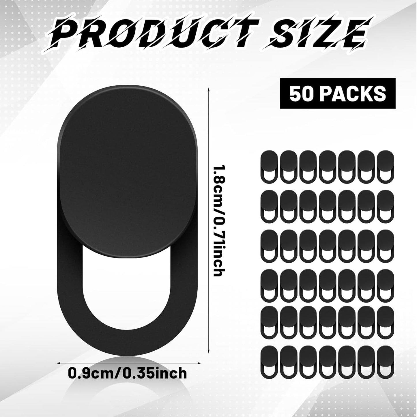 LXUEJIE 50Pcs Webcam Cover Slide, Phone Camera Cover, Cameras Blocking Stickers Front Cameras Covers for Phone, Camera
