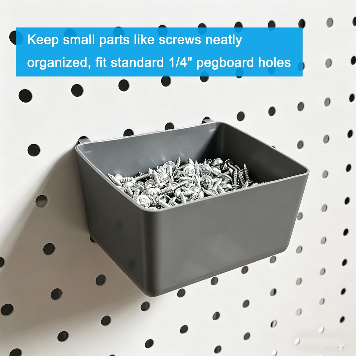 FRIMOONY Pegboard Hooks Assortment with Pegboard Bins, Peg Locks, for Organizing Various Tools, 80 Piece