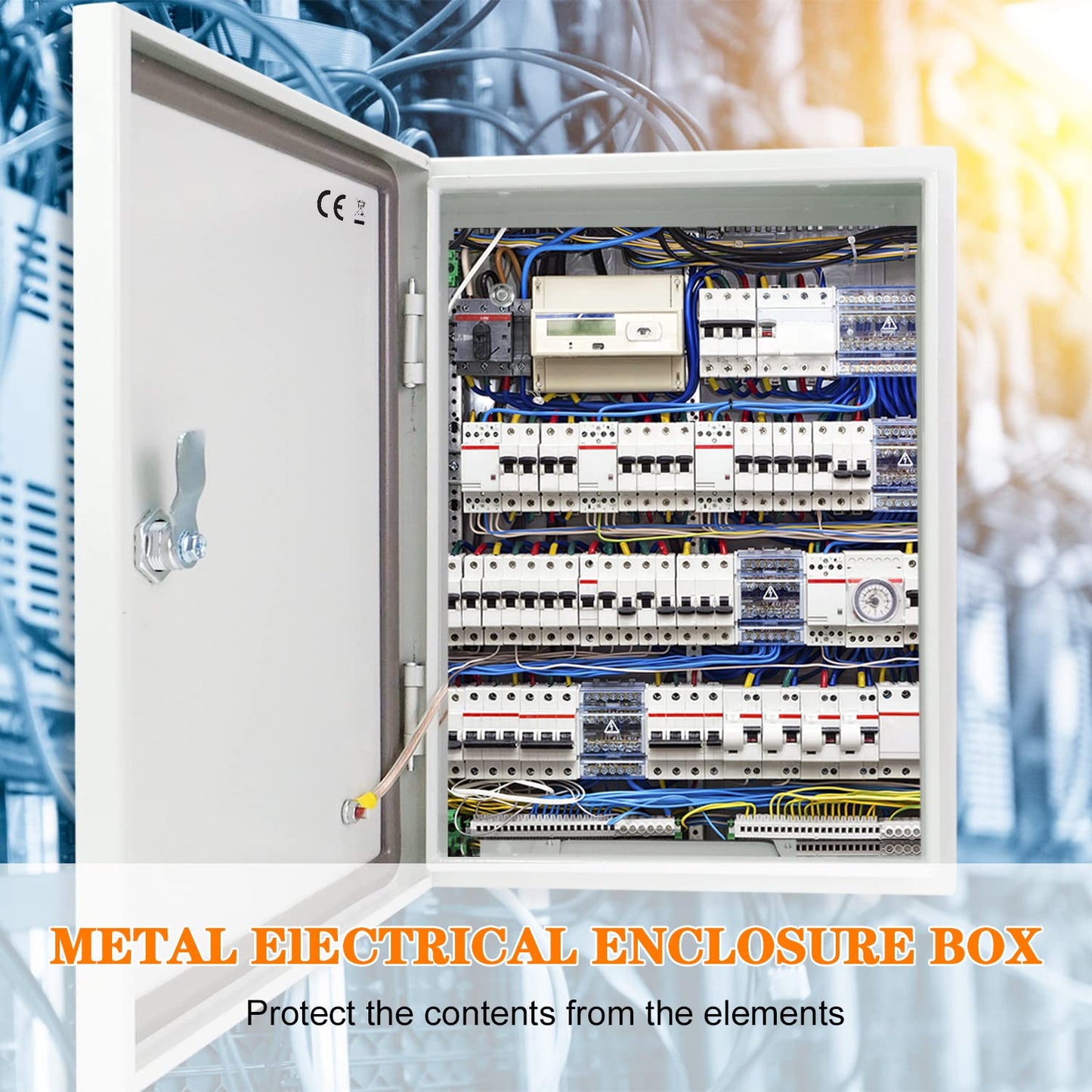 Kinchoix Outdoor Electrical Box 20 x 16 x 8'' Nema 4X Enclosure Weatherproof Electrical Junction Box Waterproof Electrical Enclosure Lockable Junction Box