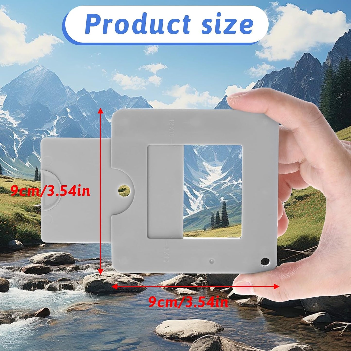BOHUIZ View Finder, View Catcher with Sliding Mechanism for Photography, Painting, Drawing, Sketching, View Finder