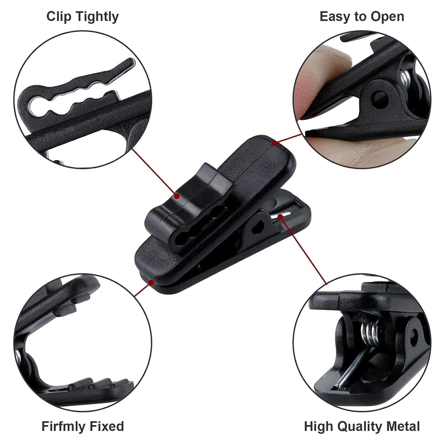 1.5mm 1 Inch Length,20Pcs MUZHI Headphone Clip,Small Cable Clothing Clips,Earbud Clip to Keep Earphone/Microphone Cord