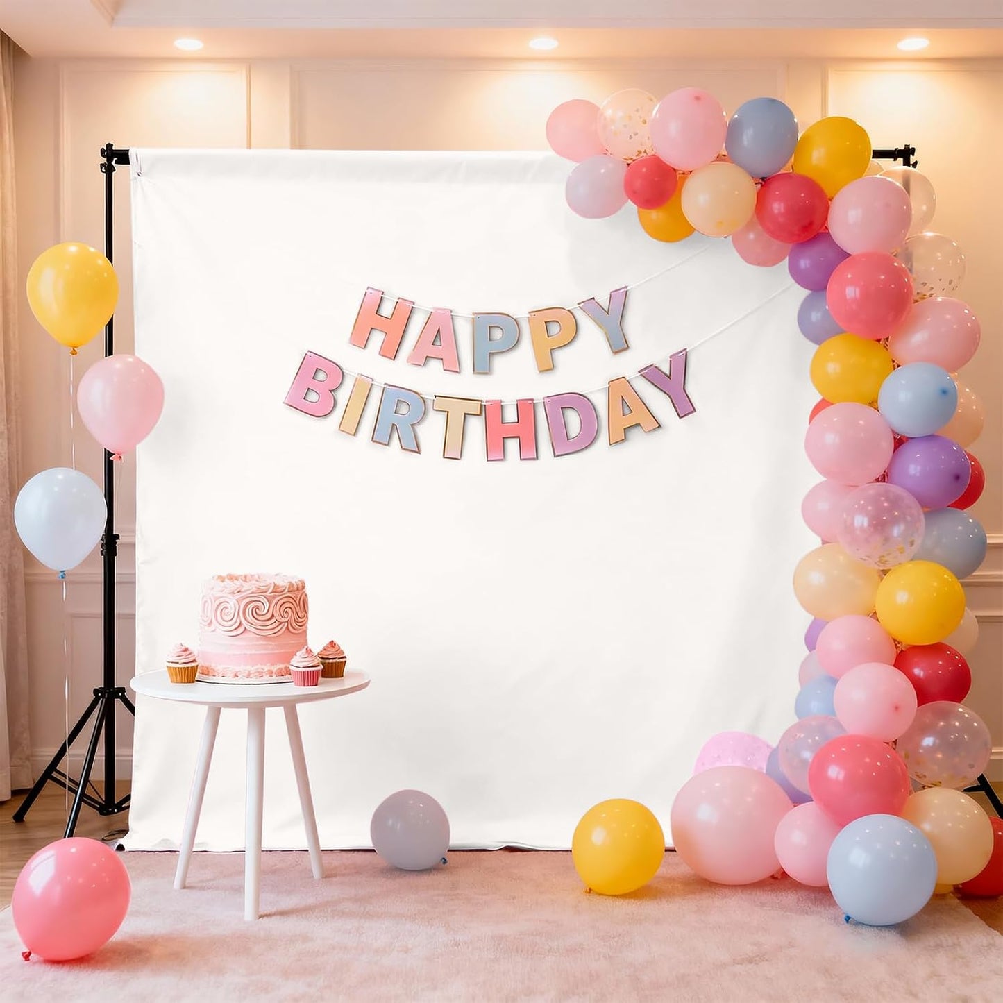 LYLYCTY 8x10ft Ivory Portrait Backdrop Zoom Meeting Photo Studio Shooting Props