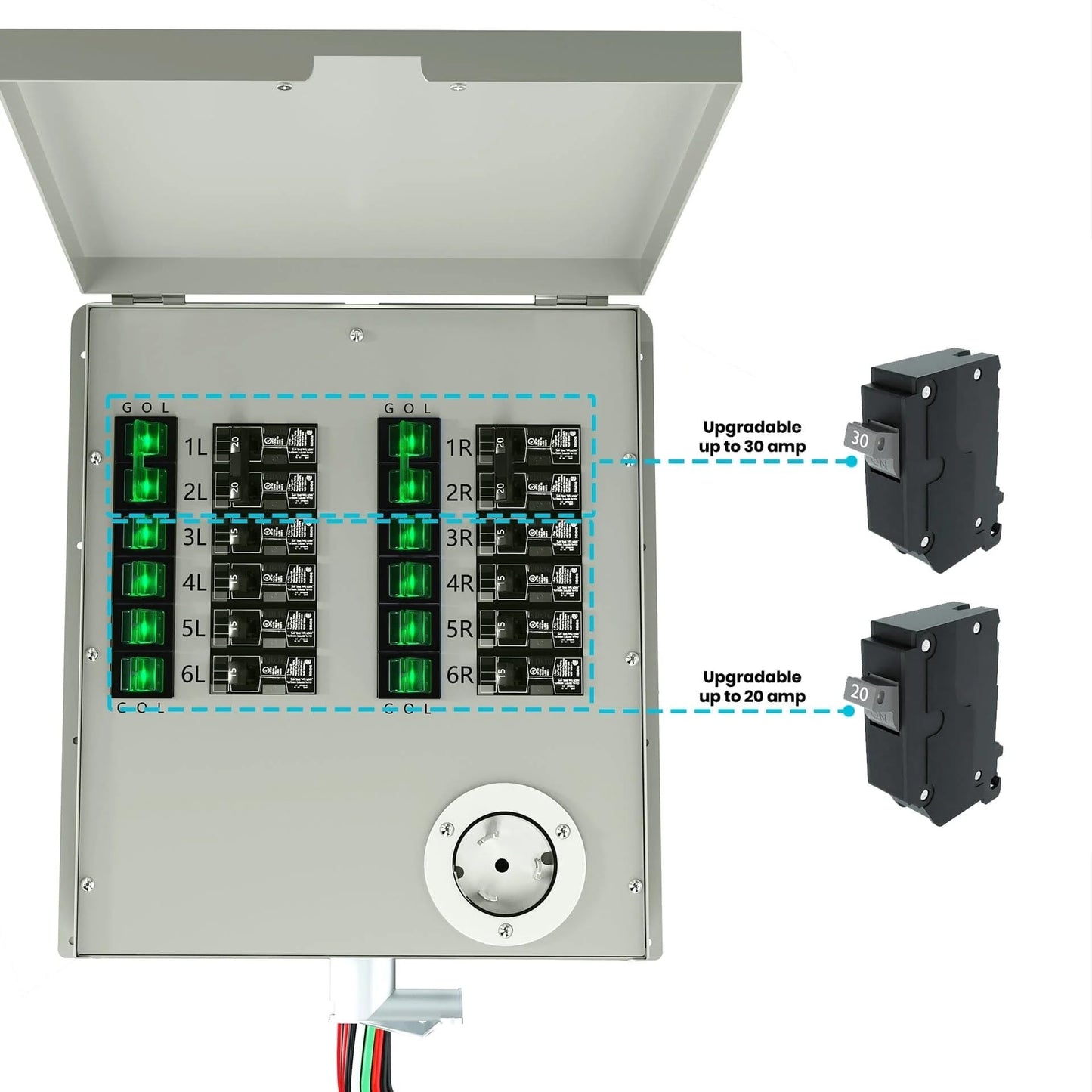Nature's Generator Manual Transfer Switch 12-Circuits 120/240V 50A Non-Automatic UL Power Transfer Kit (Indoor)