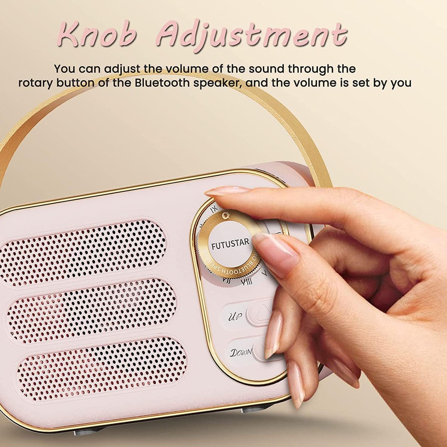 Anliato Retro Speaker, Vintage Portable Speakers with Loud Volume Support TF Card U Disk AUX Input Old Style