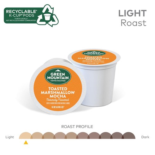 Green Mountain Coffee Roasters K-Cup Pods - Toasted Marshmallow Mocha Light Roast, 96 Count