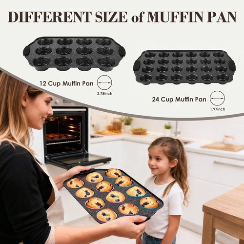 AIVIKI Nonstick Baking Pans Set - 22-Piece Bakeware with Silicone Handles | Versatile Oven Cookware in Black