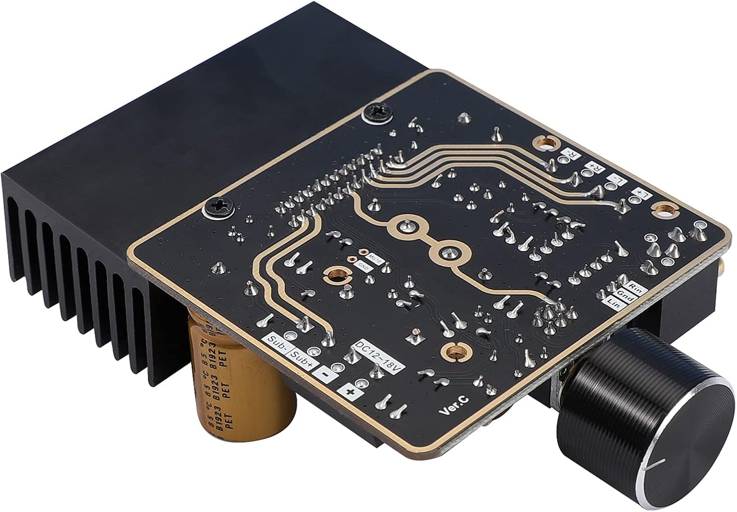 2.1 80W+80W and120W 9-18V 4 DROK Class AB Amplifier, Channel Stereo Pure Bass Audio Amplifier Board