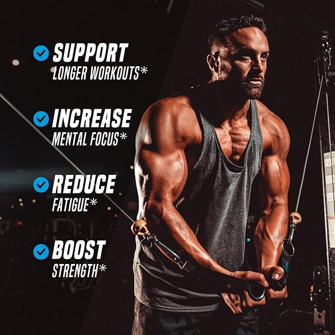 Outwork Nutrition Pre Workout Powder for Men & Women - Pre-Workout Supplements Without Creatine, Nootropic Preworkout with Citrulline Malate Beta Alanine Taurine Rhodiola Caffeine (Blue Raspberry)