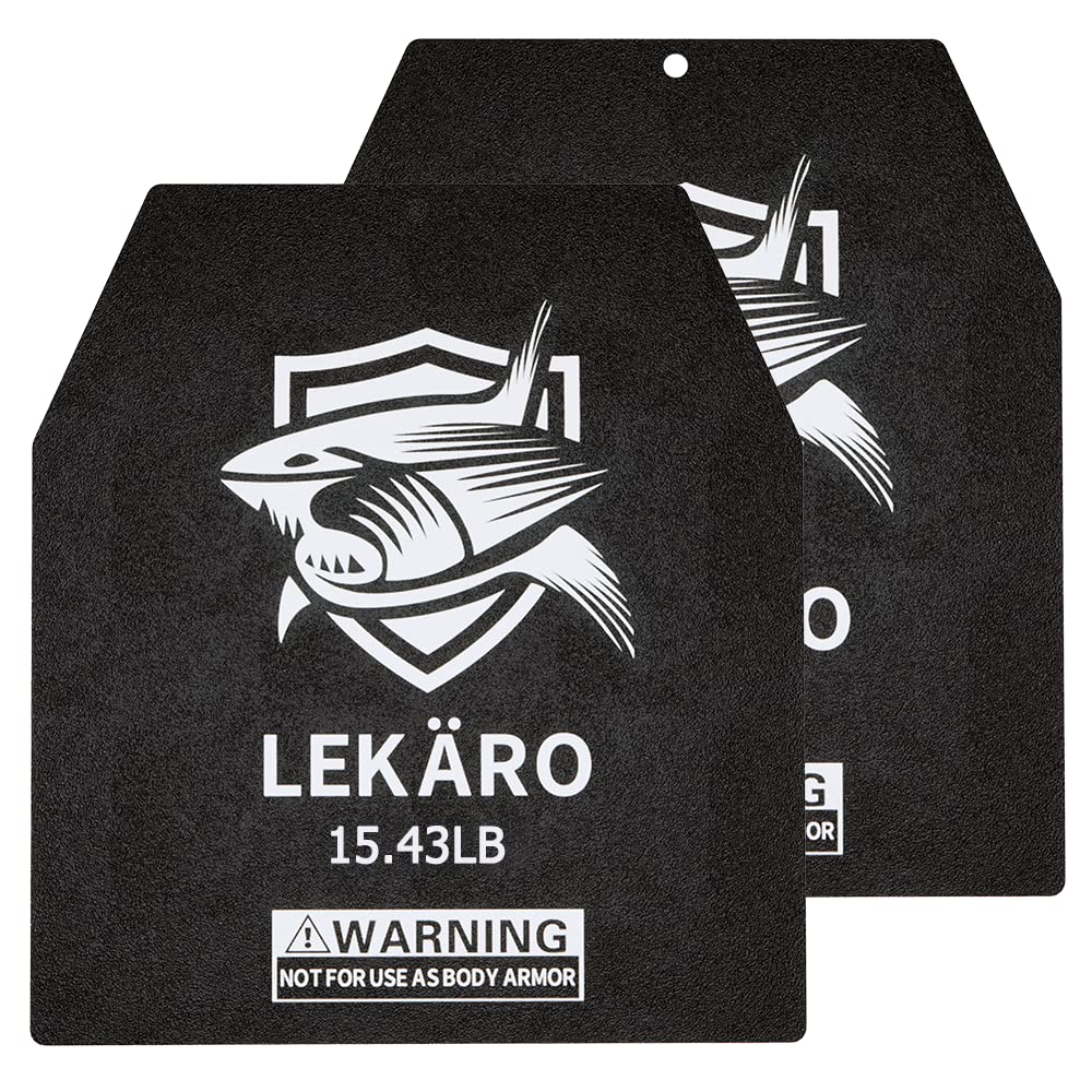 Weighted Vest Plates 9.8"x11" Steel Weight Plates for Vests – 5.51/8.81/15.43/20.94 LB Pairs – Rust-Proof Powder Coated Workout Inserts for CrossFit Murph Rucking Running Strength Training