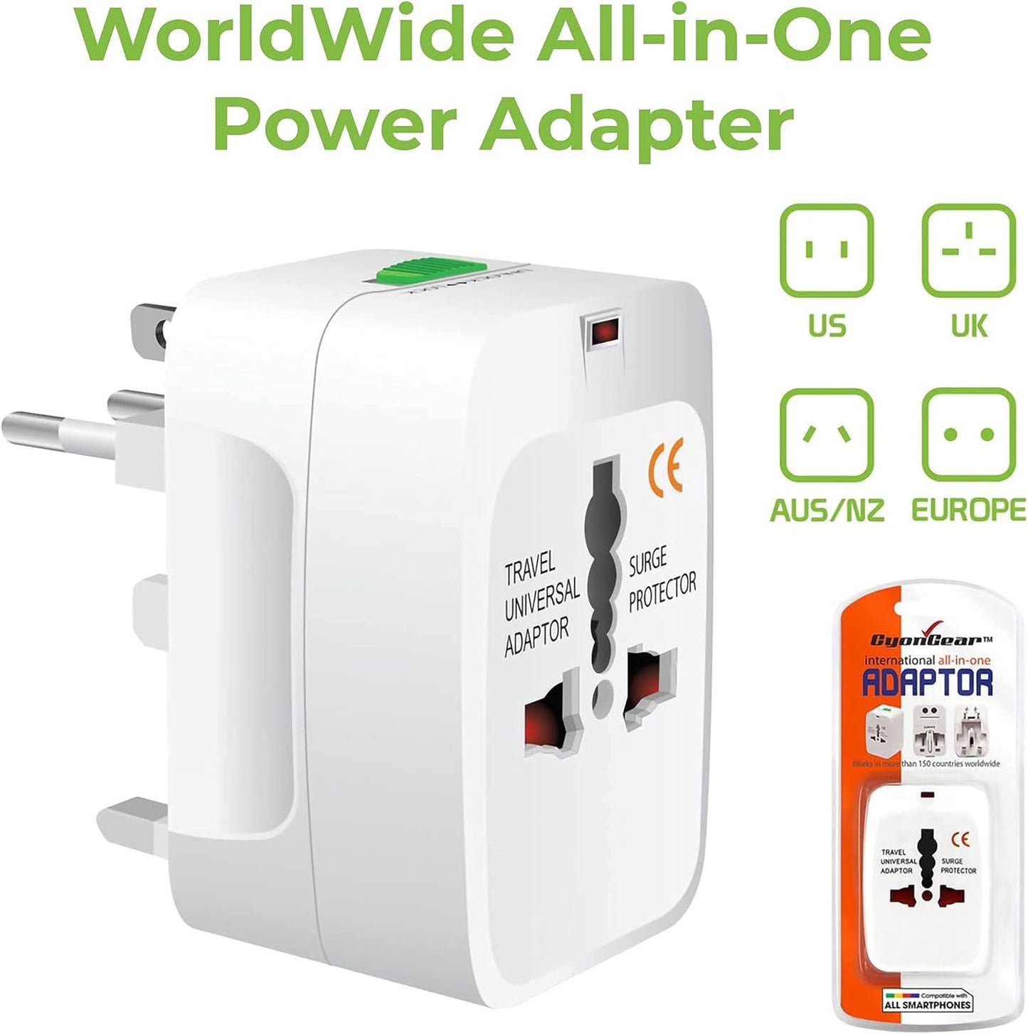 Works For i-mate JAM by Cellet 90% Worldwide Power Adapter Works for HTC i-Mate JAM is Universal for of Travel Between