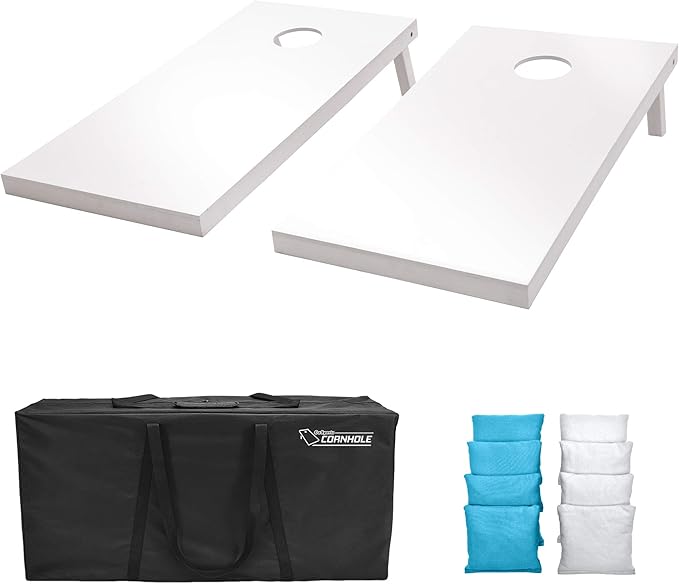GoSports 4 ft x 2 ft Regulation Size Wooden Cornhole Boards Set - Includes Carrying Case and Over 100 Optional Bean Bag Colors