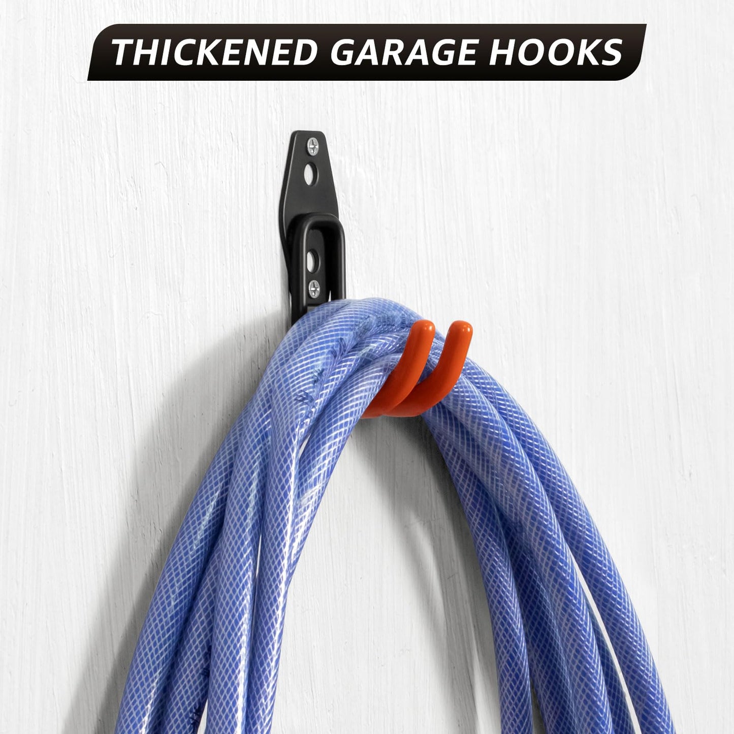 YouthZeal 20 Pack Garage Hooks, Heavy Duty Steel Wall Mount Utility Hangers with Anti-Slip Coating for Hanging Bikes, Ladders, Power Tools, and Garden Equipment