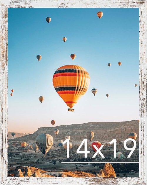 JCJMY 14x19 Picture Frame - Black Wall Gallery Frame for Horizontal & Vertical Photos | Shatter-Resistant Plexiglass