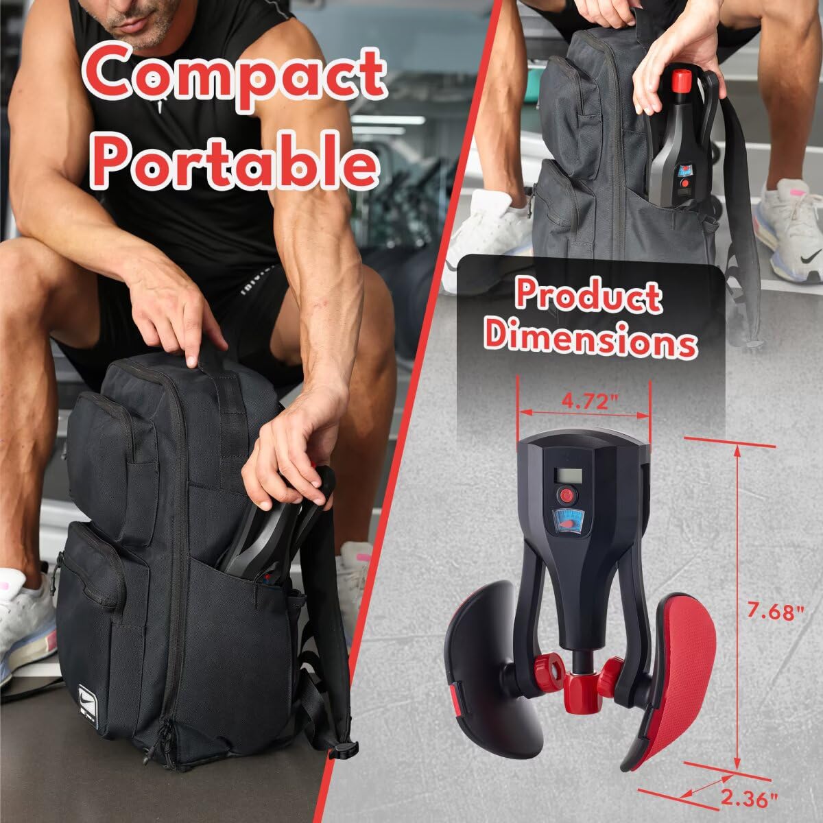 PeakWins Pelvic Floor Exercise Devices,0-132lbs Adjustable Resistance,3-in-1 Inner Thigh Exerciser,Thigh Trainer Kegel Exercise for Men & Women,Home Gym Fitness