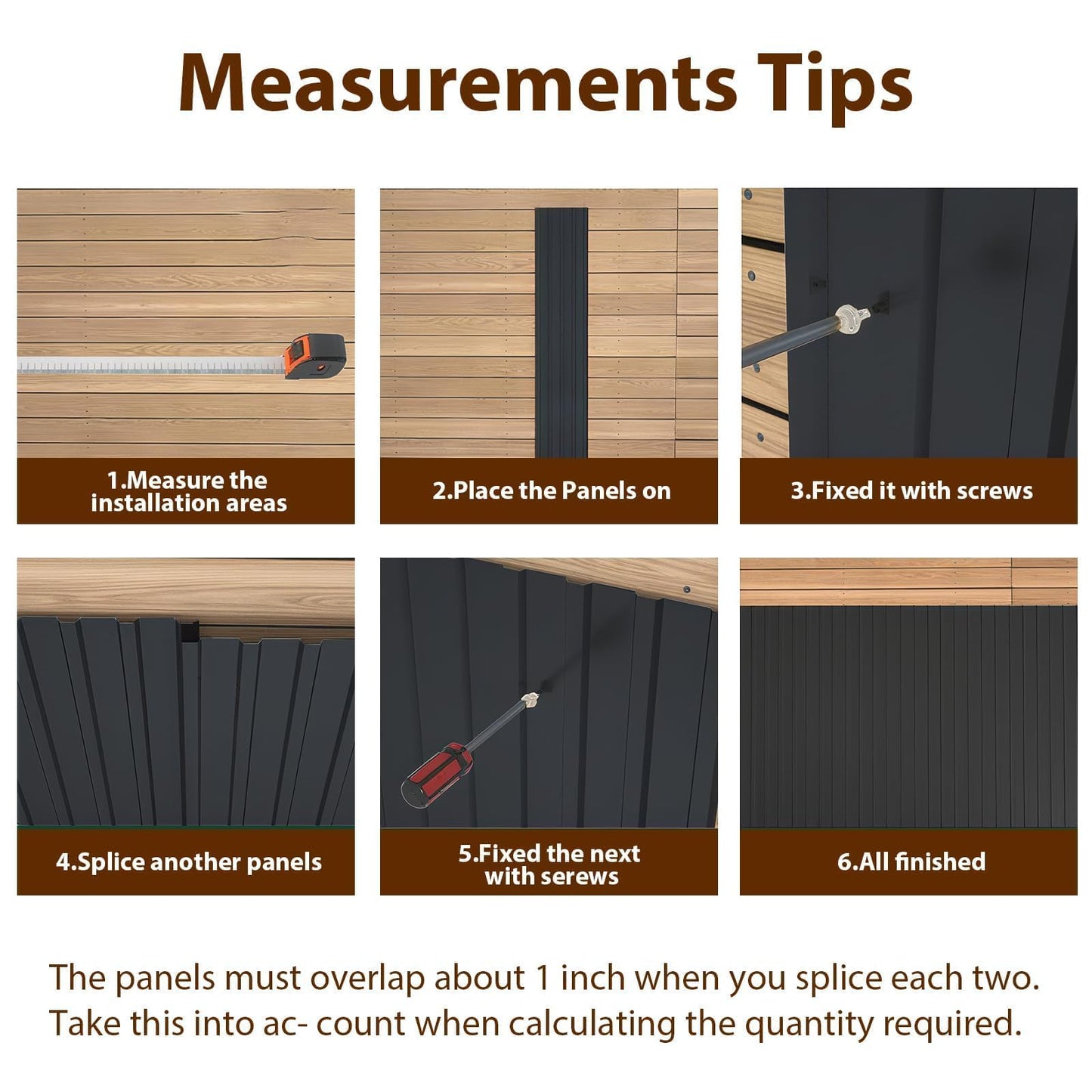 18 Pcs Metal Roofing Panels, L43.3×W17.72 Inch Corrugated Galvanized Roofing Panels Metal Siding Panels with Steel Screws for Pergola, Gazebo, Shed, Outdoor Storage, Chicken Coop, Patio,Garages