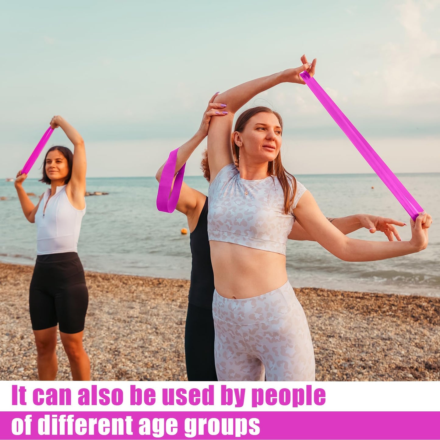 Deekin 20 Pcs Resistance Bands Resistance Loop Exercise Bands Exercise Equipment Elastic Drag Ring for Women and Men Home Fitness, Gym, Yoga(35-40 Lbs,Rose Pink)
