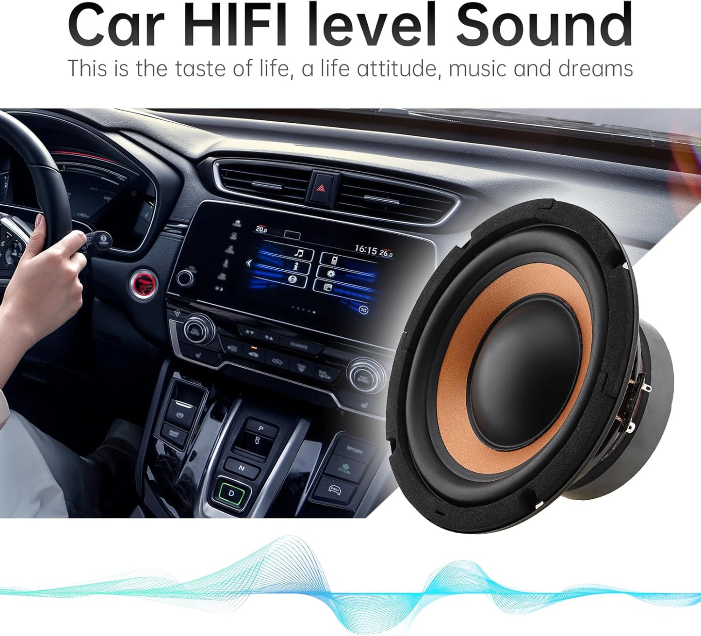 DriSentri 6.5 Inch Bass Loudspeaker Woofer Speaker for Car Audio/Home Theaters, Wide Frequency Response Car Audio