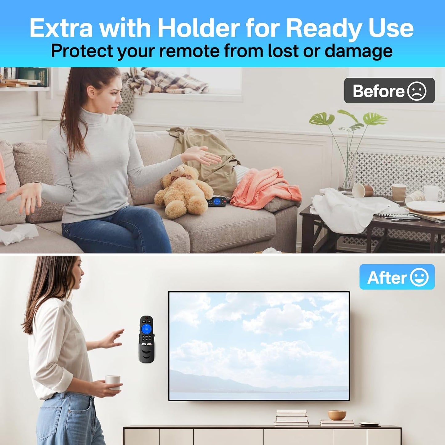 tiebutie 4K, 4K+ 4K, 4K+ Streaming Device Mount for Roku Express Express Holder for Mounted TV with Remote Holder