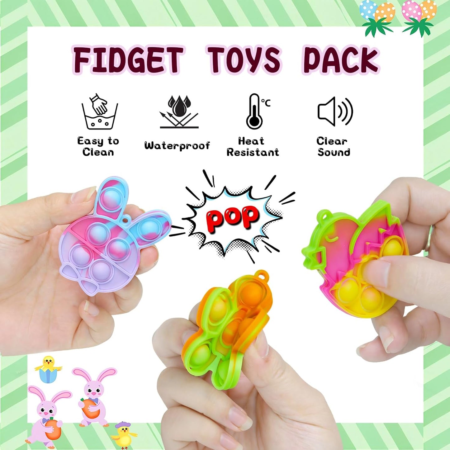 Skiennix 84-Piece Easter Party Favors - Fun Egg Fillers & Fidget Toys for Kids & Adults | Ideal for Goodie Bags