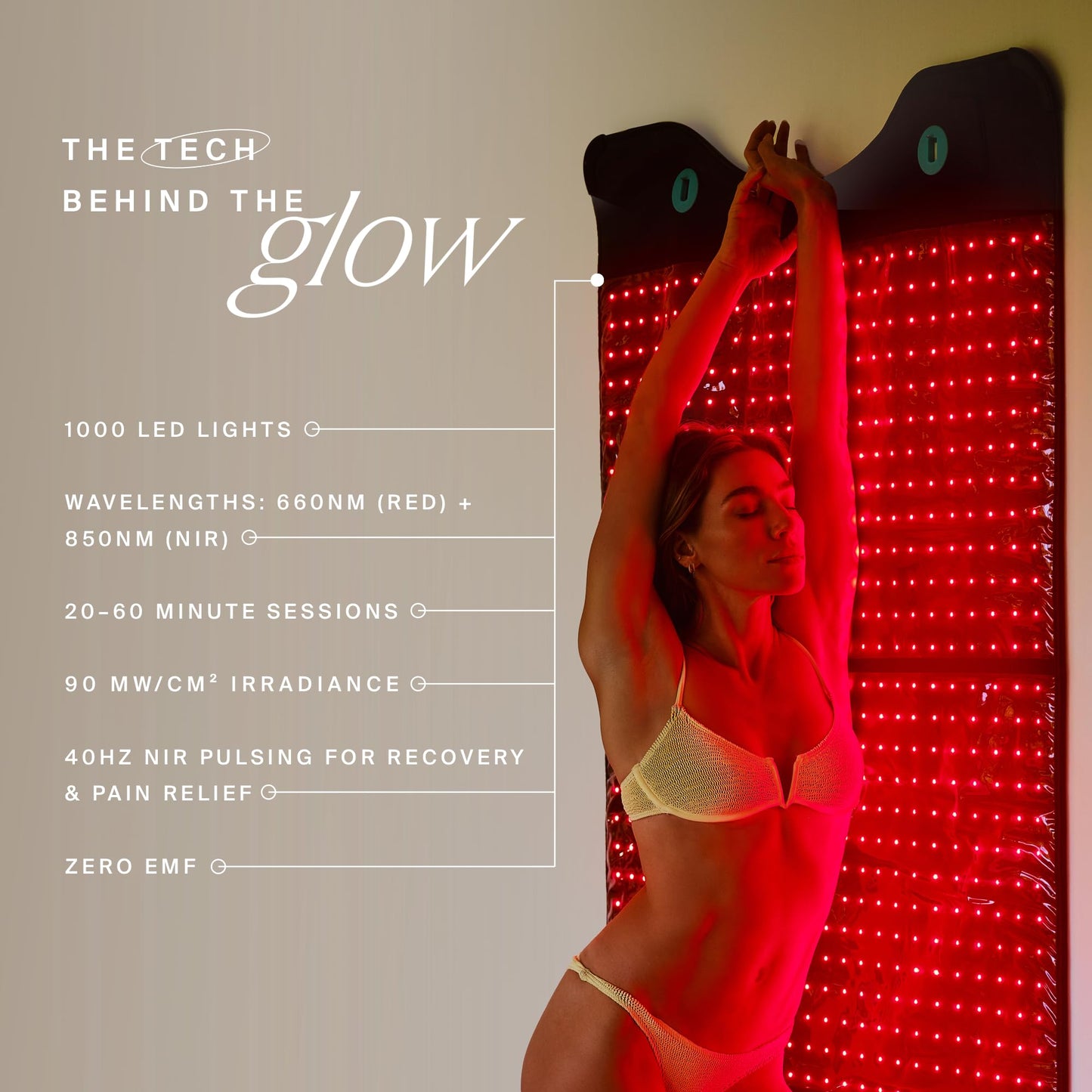 HigherDOSE Full Body Red Light Therapy Mat - Infrared Red Light Therapy Pad with 1,000 LEDs (660nm + 850nm) for Circulation, Recovery, Skin, Energy, Mood & At-Home Redlight Therapy for Body