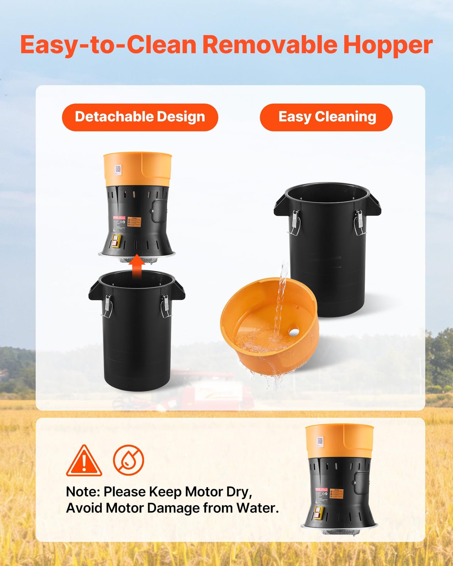 VEVOR Electric Grain Mill Grinder, 600W High Power Commercial Spice Grinder, 6.6 Gal Pulverizer Powder Machine with Galvanized Sharp Blades, for Dry Grains, Spices, Cereals, Coffee, Corn & Pepper
