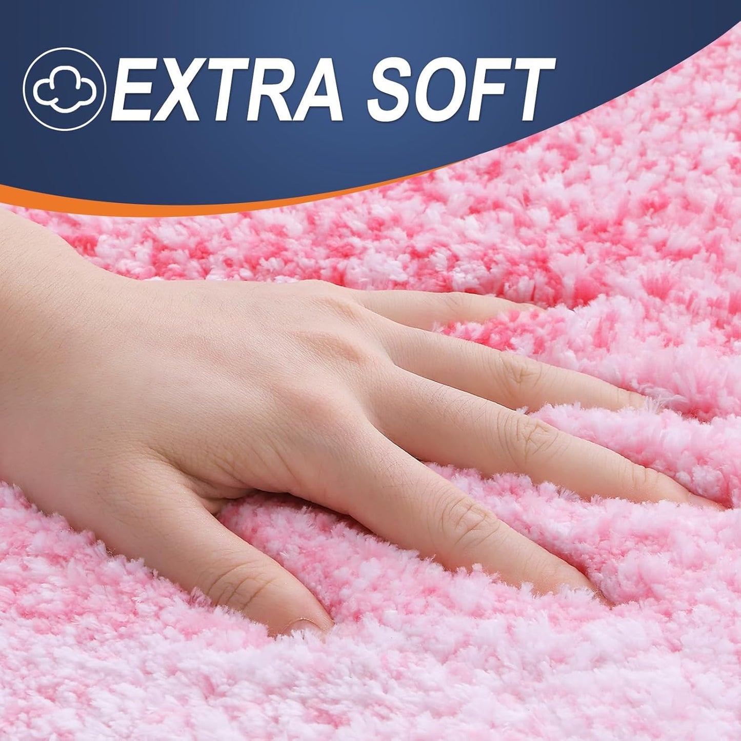 OLANLY Bathroom Rug Mat - Extra Soft Microfiber Non-Slip Bath Carpet | 24x16 Inches, Pink
