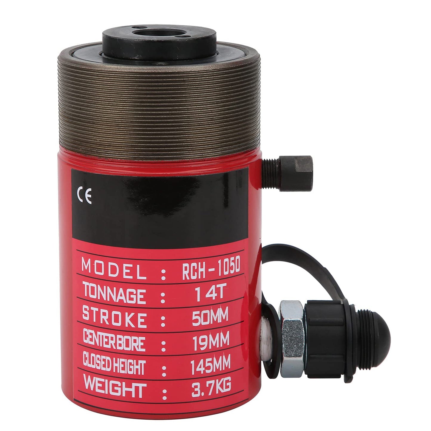 RASTKY Industrial Grade Hydraulic Cylinder 14T with Separate Hollow Hole Plunger for Small Spaces - -1050