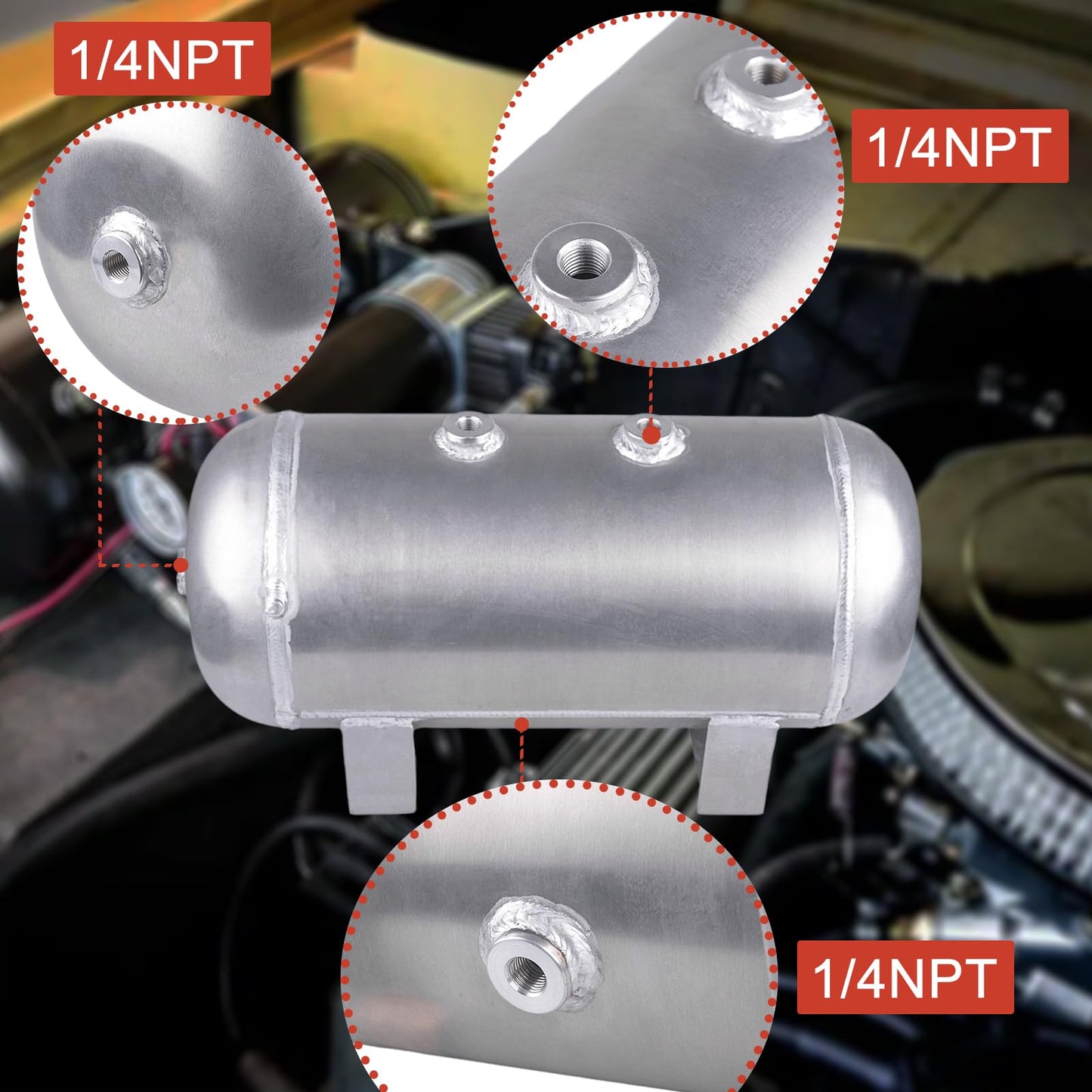 CNRAQR 150 PSI Air Compressor with 1.6 Gallon 200 PSI Air Tank Aluminum Air Compressor Onboard System 12V 1/4NPT for Train Truck Trailer Train Auto Air Lift Suspension Heavy Duty Air Horn Compressor