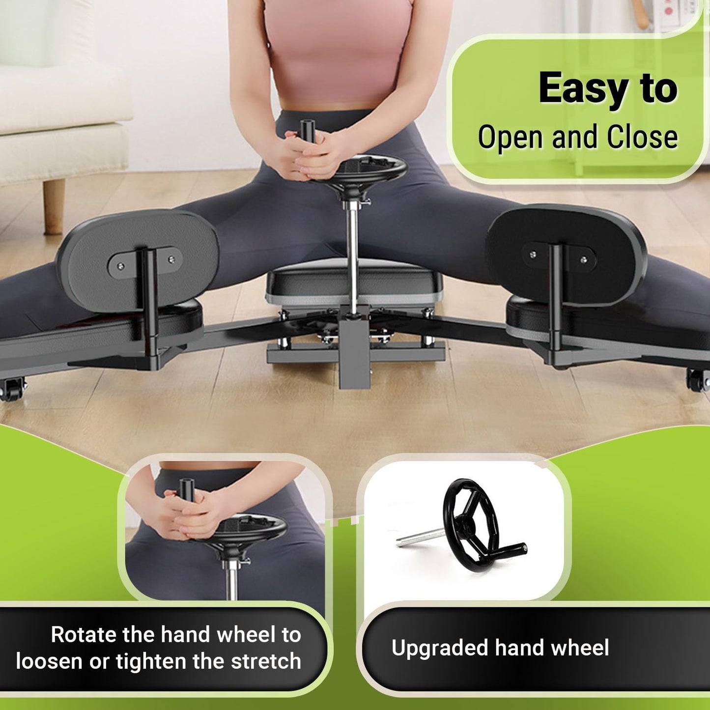 Hip Stretching Machine by Flex Bench – Improve Flexibility,Mobility and Reduce Hip Pain, Leg Stretcher - Flexibility for Yoga,Dance and Gymnastics Thighs,Glutes, Upgraded Model - New Adjustable Seat.