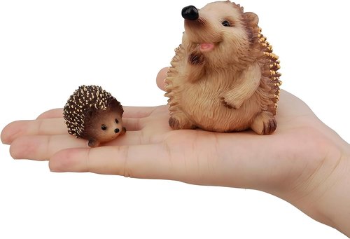 Gemini&Genius Hedgehog Animal Toys - Jungle Family Figures for Kids Play & Party Favors | Fun Decor