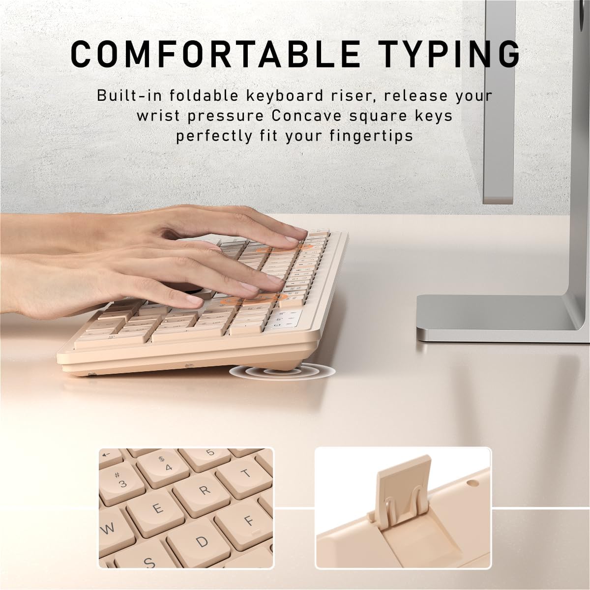 Links9+ 2.4GHz PCMilk Wireless Keyboard and Mouse, Cordless Keyboard Mouse Combo, Optical Mouse, Plug and Play USB